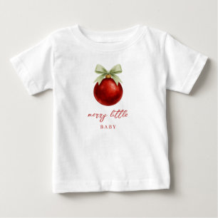 Camiseta De Bebé Elegante Alegre Pequeña Navidad Bonita