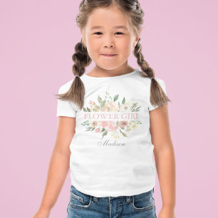 Camiseta De Bebé Elegante Boda floral rosa Rubor