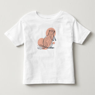 Camiseta De Bebé Elegante Castor Rosa para Niños Minimalista Prem