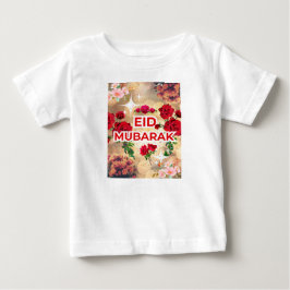 Camiseta De Bebé Elegante diseño floral de Eid Mubarak