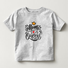 Camiseta De Bebé Elegante Diseño La Typografía Mamá Es Mi Reina