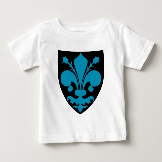 Camiseta De Bebé Elegante escudo medieval Fleur De Lis (Anverso)