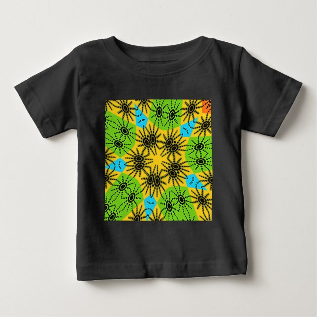 Camiseta De Bebé Elegante estilo araña de inspiración africana (Anverso)