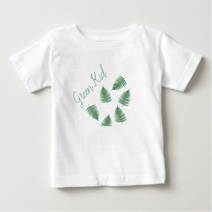 Camiseta De Bebé Elegante Green Kid Lucky Fern Baby Skirt Bodysuit