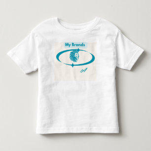 Camiseta De Bebé Elegante logotipo de león azul de "Mis Marcas" con