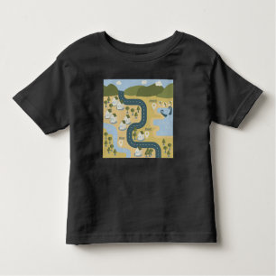 Camiseta De Bebé Elegante mapa de viajes de vacaciones de personali