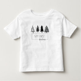 Camiseta De Bebé Elegante Minimalista Mi Primera Navidad