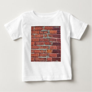 Camiseta De Bebé Elegante pared de ladrillo rojo texturado