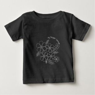 Camiseta De Bebé Elegante patrón simple de flores de verano