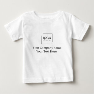 Camiseta De Bebé Elegante plantilla de tu logo personalizada