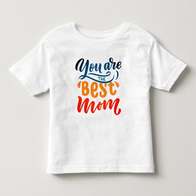 Camiseta De Bebé Elegante Tipografía De Diseño Eres La Mejor Mamá (Anverso)