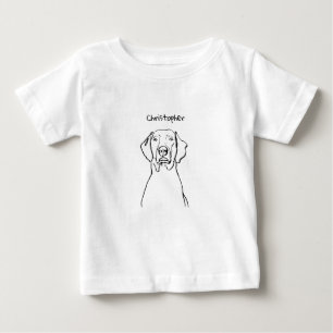 Camiseta De Bebé Elegante Weimaraner: Tu texto, tu estilo