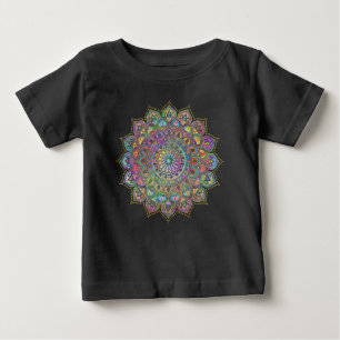 Camiseta De Bebé Elegante y colorido Mandala estilo India 1