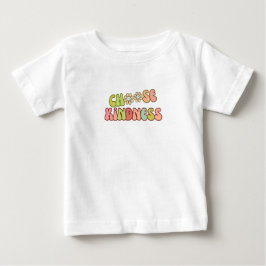 Camiseta De Bebé Elegir amabilidad - Traje de bebé retro lindo / ni