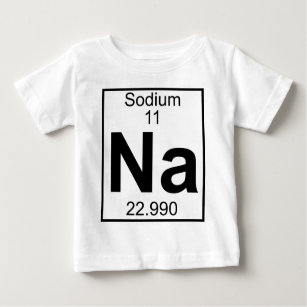 Camiseta De Bebé Elemento 011 - Na - Sodio (lleno)