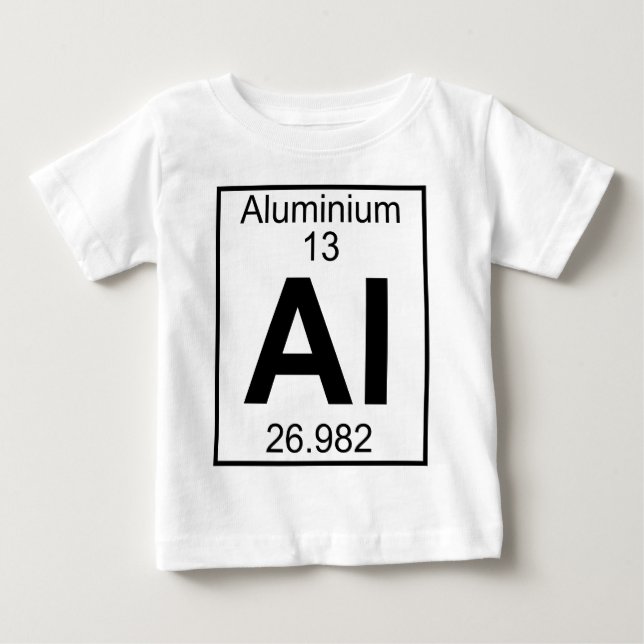 Camiseta De Bebé Elemento 013 - Al - aluminio (lleno) (Anverso)