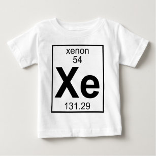Camiseta De Bebé Elemento 054 - Xe - xenón (lleno)