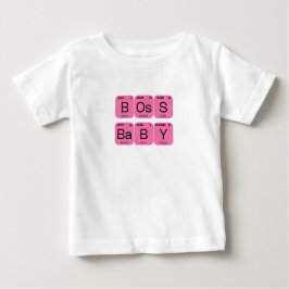 Camiseta De Bebé Elemento de tabla periódica de bebé de Pink Boss