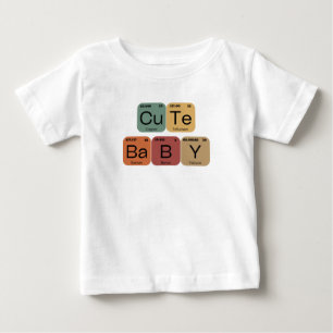 Camiseta De Bebé Elemento de tabla periódica para bebés pequeños