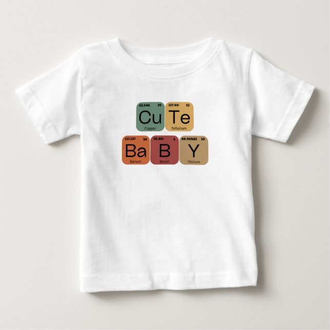 Camiseta De Bebé Elemento de tabla periódica para bebés pequeños (Anverso)