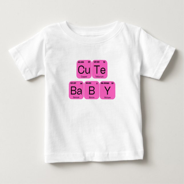 Camiseta De Bebé Elemento de tabla periódica para bebés pequeños (Anverso)