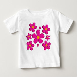 Camiseta De Bebé Elemento rosa floral