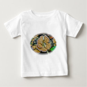Camiseta De Bebé Elementos de coordinación de hongos del estante de
