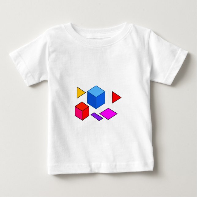 Camiseta De Bebé Elementos Geométricos Abstractos Patrón para Minim (Anverso)
