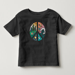 Camiseta De Bebé Elementos Pacíficos: Naturaleza y Cosmos