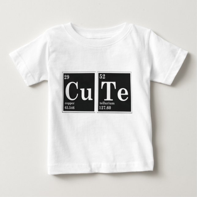 Camiseta De Bebé Elementos periódicos del CU TE (Anverso)
