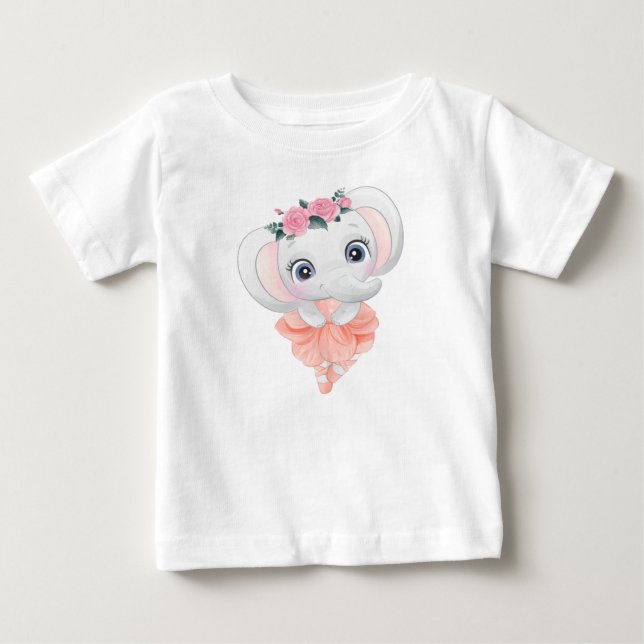 Camiseta De Bebé Elephant Ballerina (Anverso)
