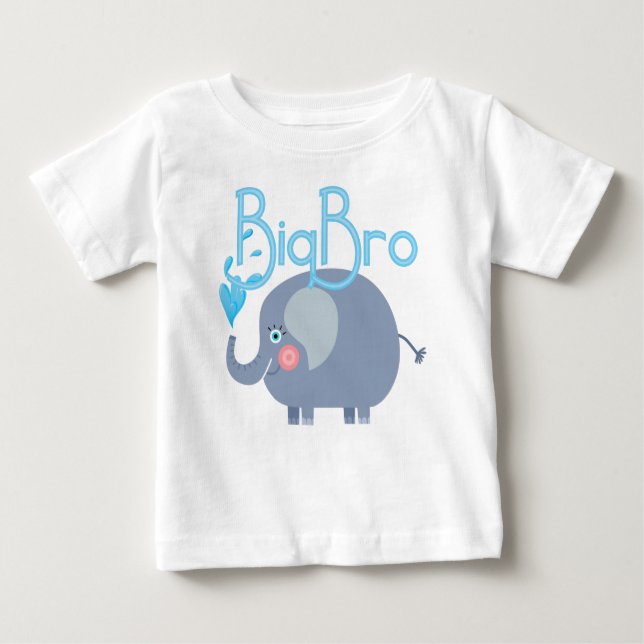 Camiseta De Bebé Elephant Big Bro (Anverso)