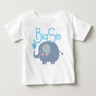 Camiseta De Bebé Elephant Big Sis