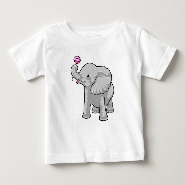 Camiseta De Bebé Elephant Lollipop (Anverso)