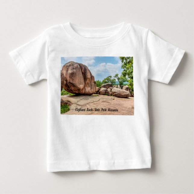 Camiseta De Bebé Elephant Rocks State Park Baby Toddler T-shirt (Anverso)