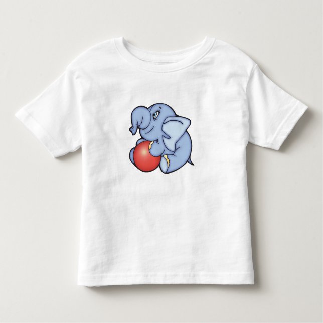 Camiseta De Bebé Elephant Toy Blue con bola (Anverso)