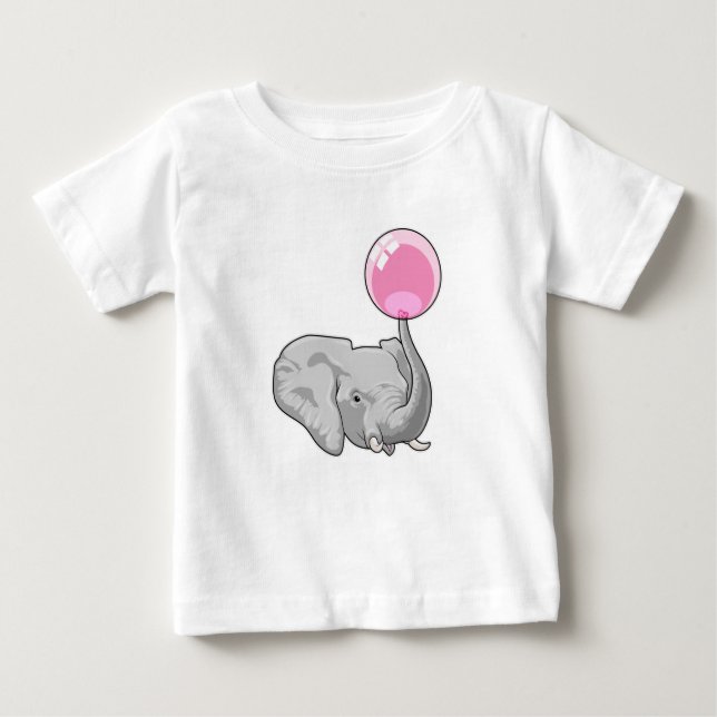 Camiseta De Bebé Elephant with Balloon (Anverso)
