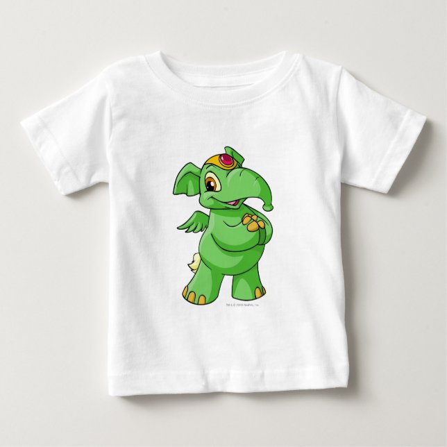 Camiseta De Bebé Elephante Green (Anverso)