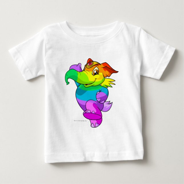 Camiseta De Bebé Elephante Rainbow (Anverso)