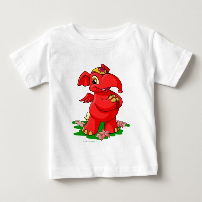 Camiseta De Bebé Elephante rojo alegre en Shenkuu (Anverso)
