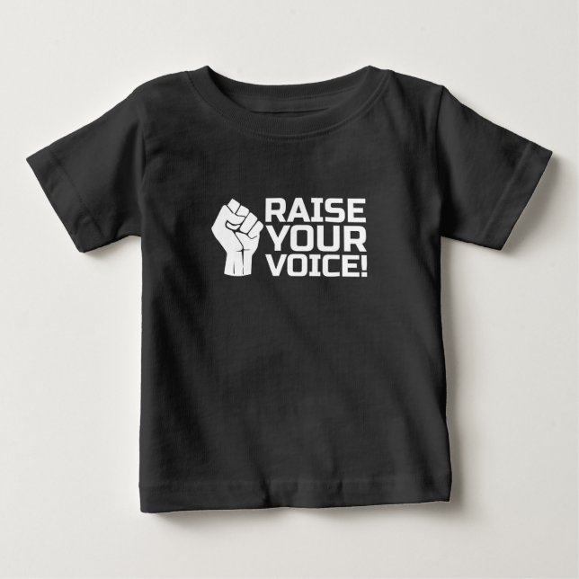 Camiseta De Bebé Elevar tu voz 1 w (Anverso)