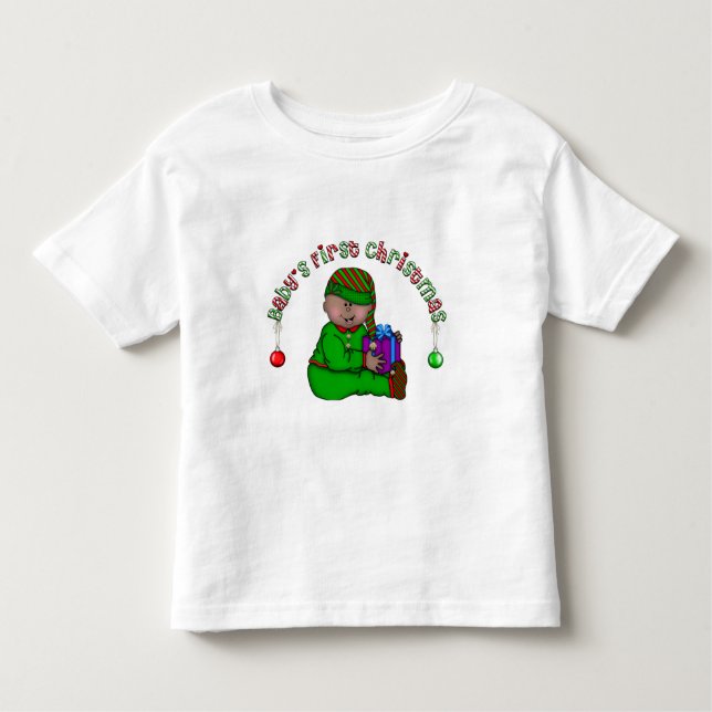 Camiseta De Bebé Elf Baby African First Navidades (Anverso)