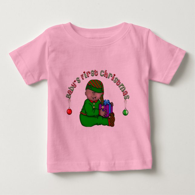 Camiseta De Bebé Elf Baby African First Navidades (Anverso)