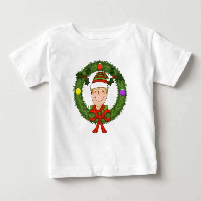 Camiseta De Bebé Elf feliz con vestido de niño pequeño guerrero (Anverso)