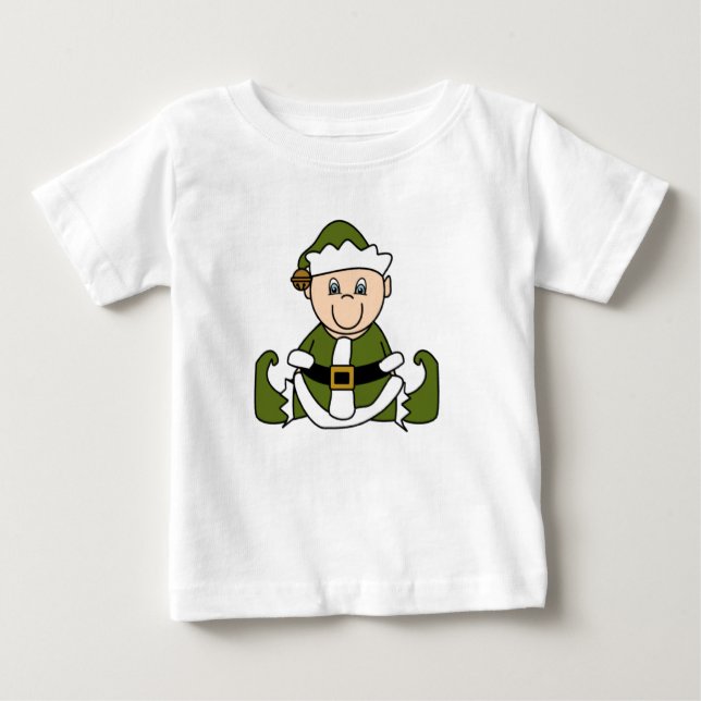 Camiseta De Bebé Elf Navidades de bebé blancos (Anverso)
