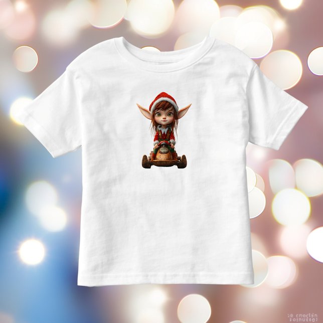 Camiseta De Bebé Elf Toddler's Tee, Navidades de snow Scooter (Subido por el creador)