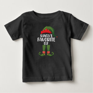 Camiseta De Bebé Elfo Favorito de Santa Navidad Familiar Emparentad