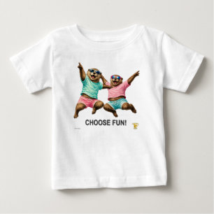 Camiseta De Bebé Elige el Dúo de Nutrias Divertidas