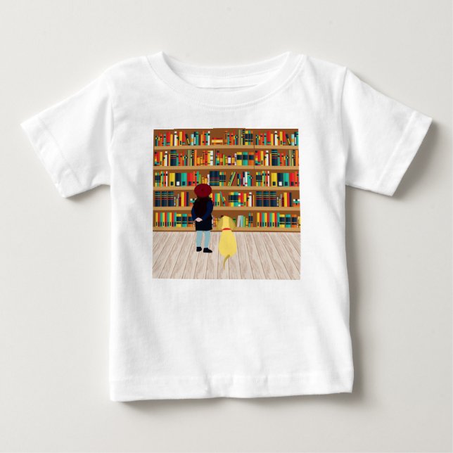 Camiseta De Bebé Elija un libro para llevar a la perrera (Anverso)
