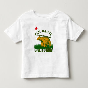 Camiseta De Bebé Elk Grove California Beach Flag Bear Surf CA T-Sh